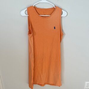 Polo by Ralph Lauren Orange Tank with Blue Emblem